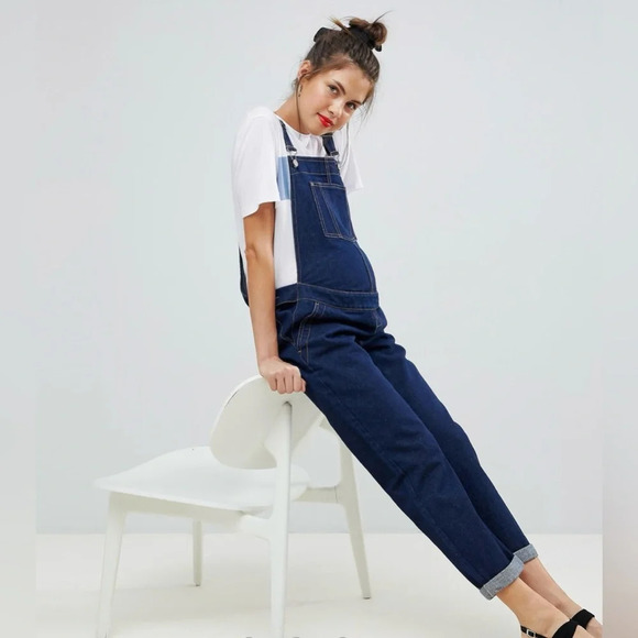 ASOS Maternity Pants - ASOS Design Maternity Overalls Jeans Pants Size 10Midwash Blue Adjustable NWT